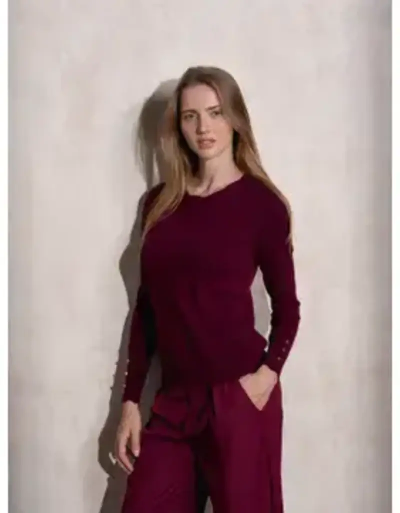 Scallop neck sweater