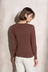 Scallop neck sweater