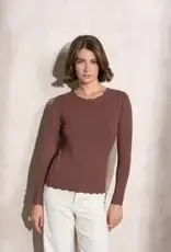 Scallop neck sweater