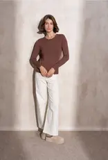 Scallop neck sweater