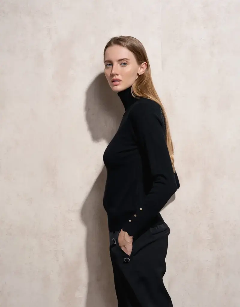 Copy of T neck sweater w/button