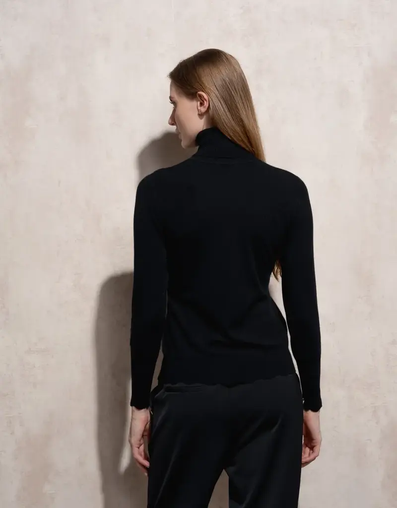 Copy of T neck sweater w/button