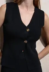 Knit vest w/gld button