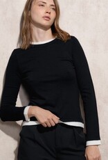 Contrast trim sweater