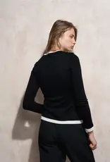 Contrast trim sweater