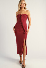 Style State Ruffle strapless dress