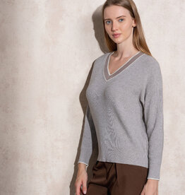 Lurex v neck sweater
