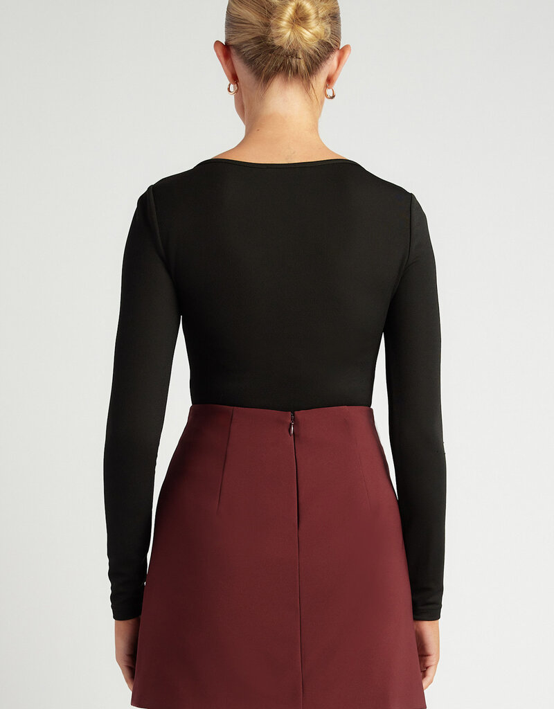 Twist neck jersey top