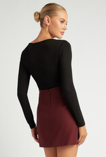 Twist neck jersey top