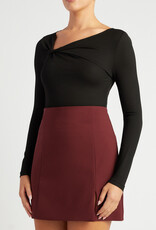 Twist neck jersey top