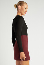 Twist neck jersey top