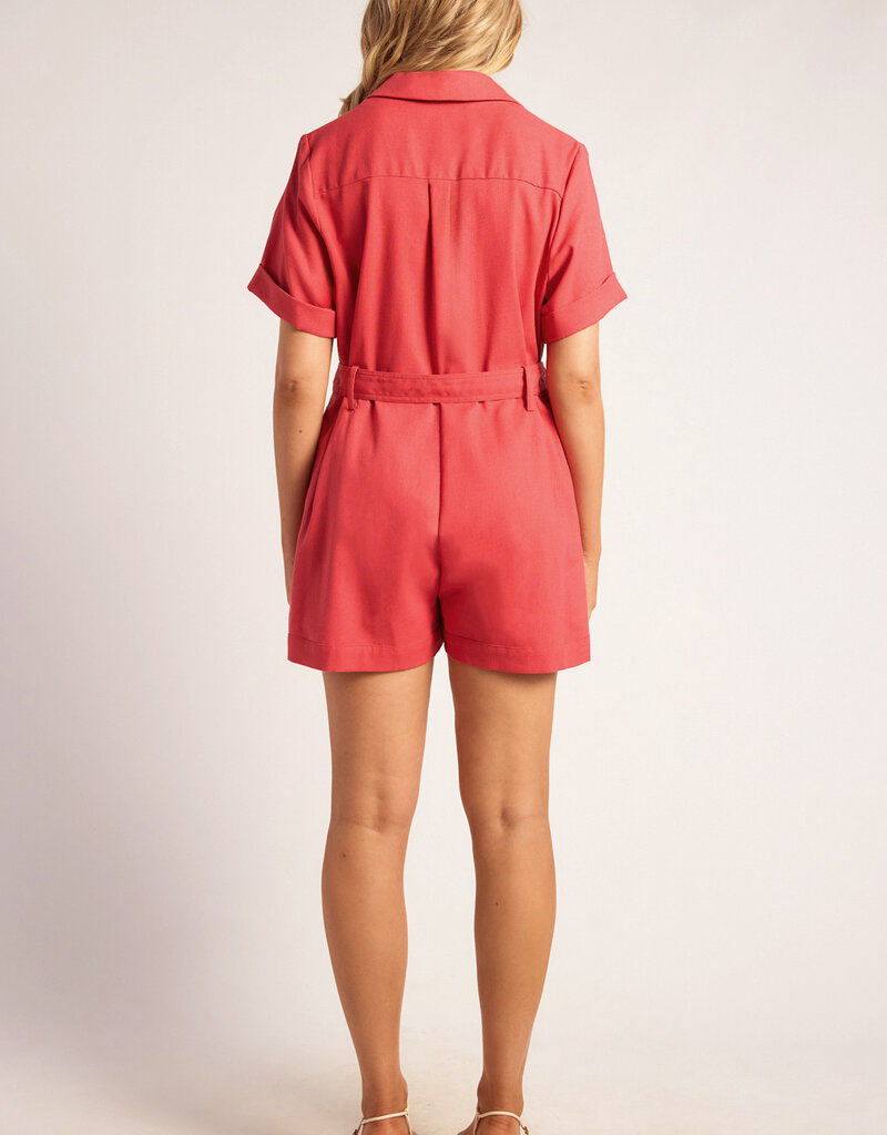 Belted jumpsuit s/s
