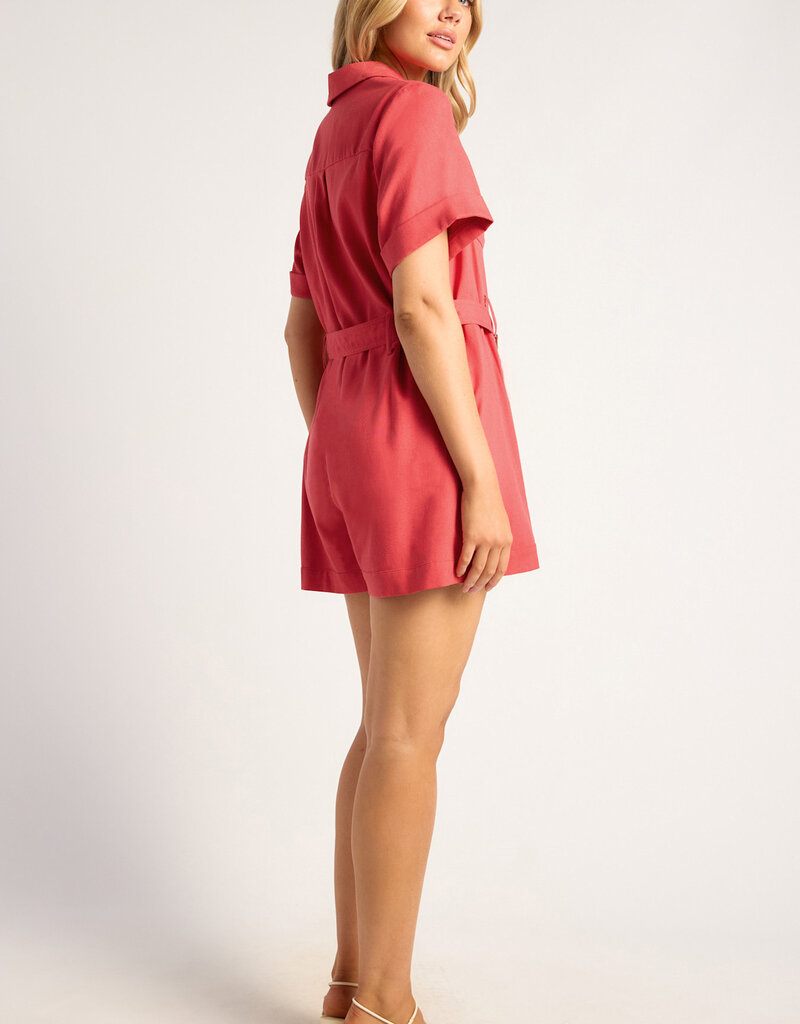 Belted jumpsuit s/s