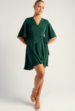 Wrap bell slv dress