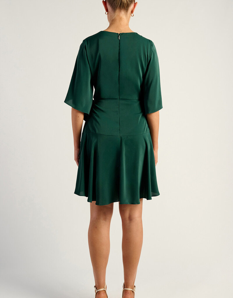Wrap bell slv dress