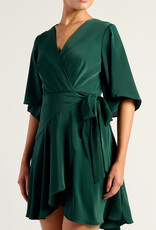 Wrap bell slv dress