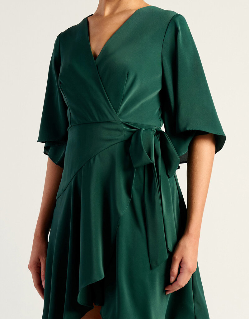 Wrap bell slv dress