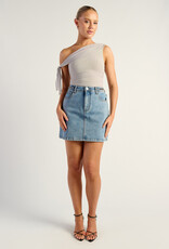 Style State Chain denim miniskirt