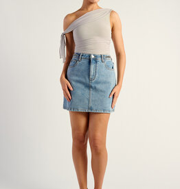 Style State Chain denim miniskirt