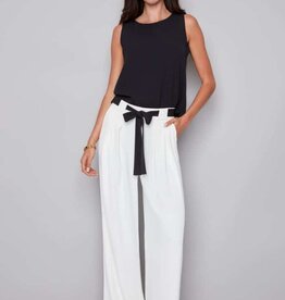 fiona vegan silk belted wide leg pant