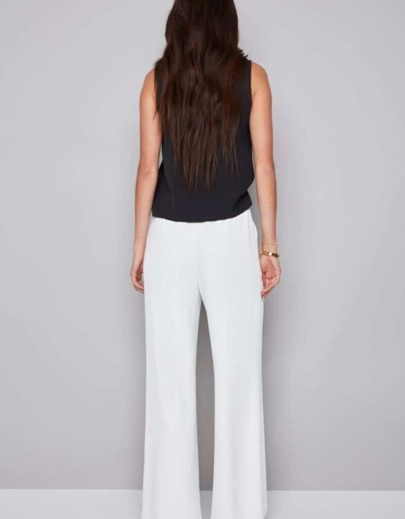fiona vegan silk belted wide leg pant