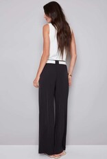 fiona vegan silk belted wide leg pant