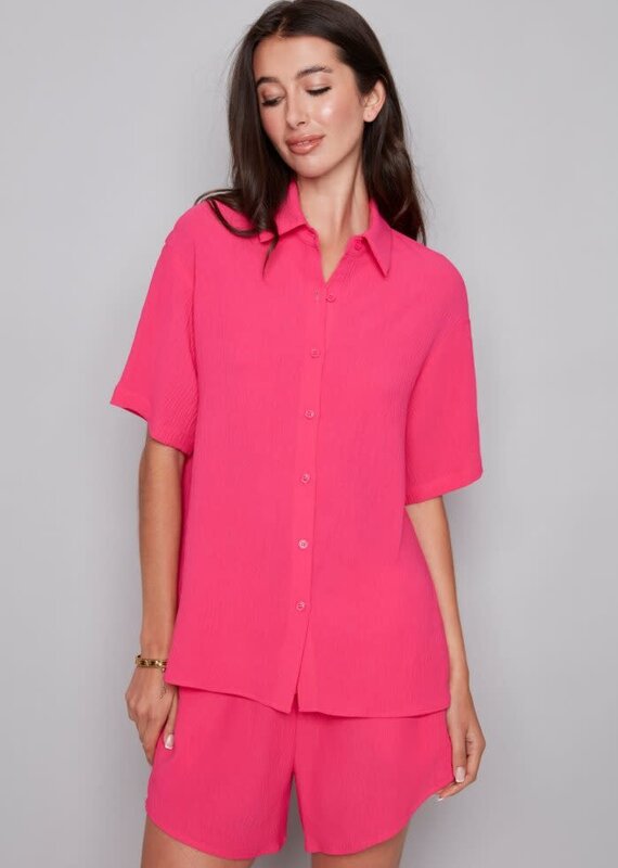 presley air flow button-down top