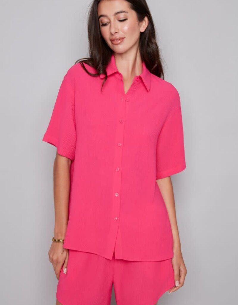 presley air flow button-down top