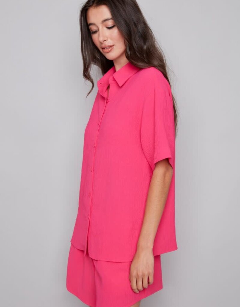 presley air flow button-down top