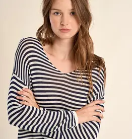 Stripe knit sweater