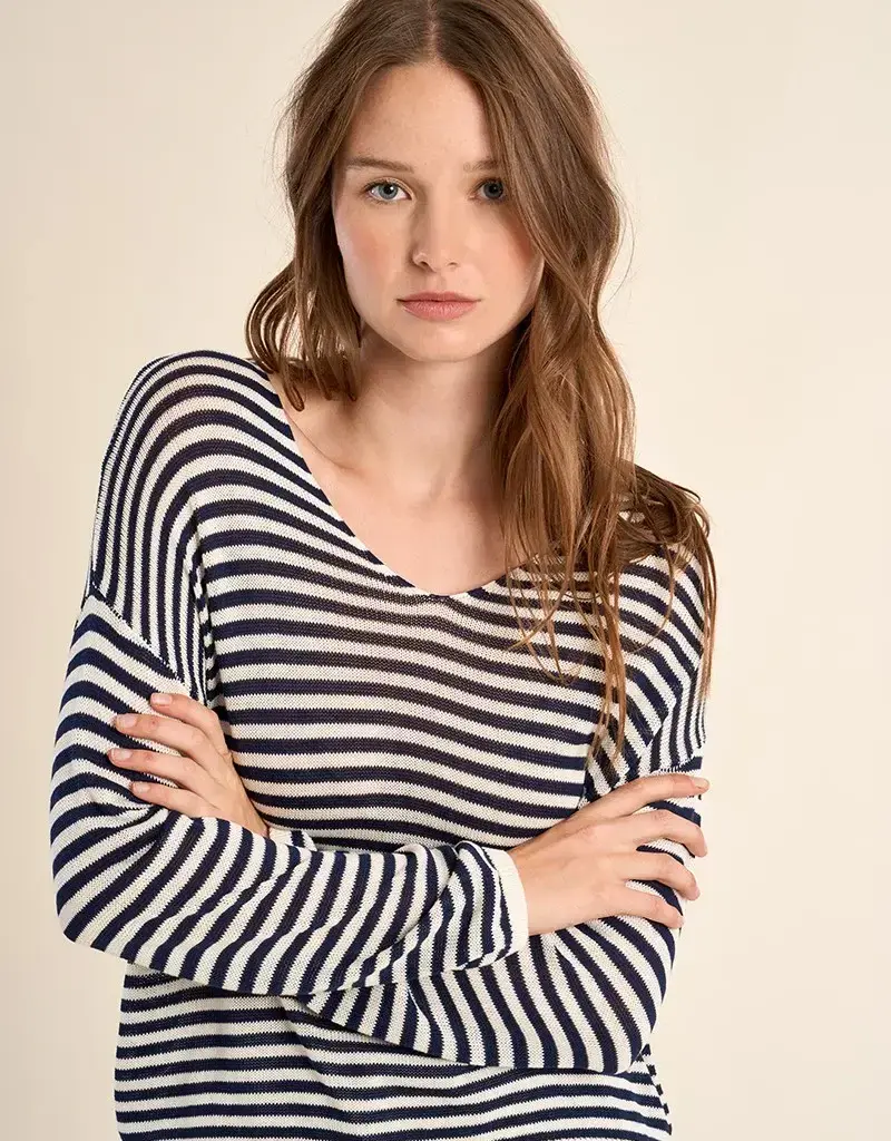 Stripe knit sweater