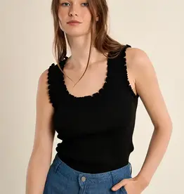 Ruffle knit tank
