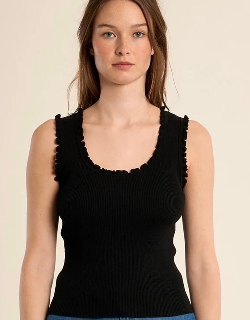 Ruffle knit tank