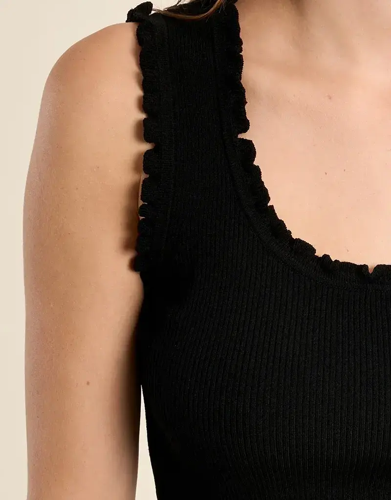 Ruffle knit tank