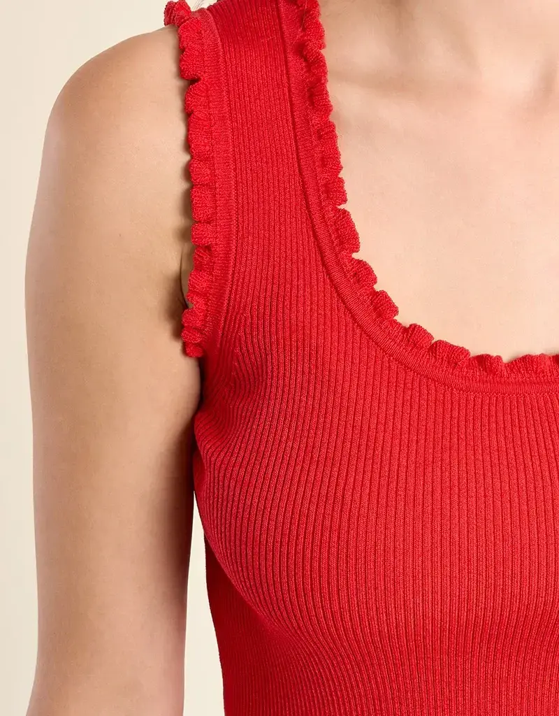 Ruffle knit tank