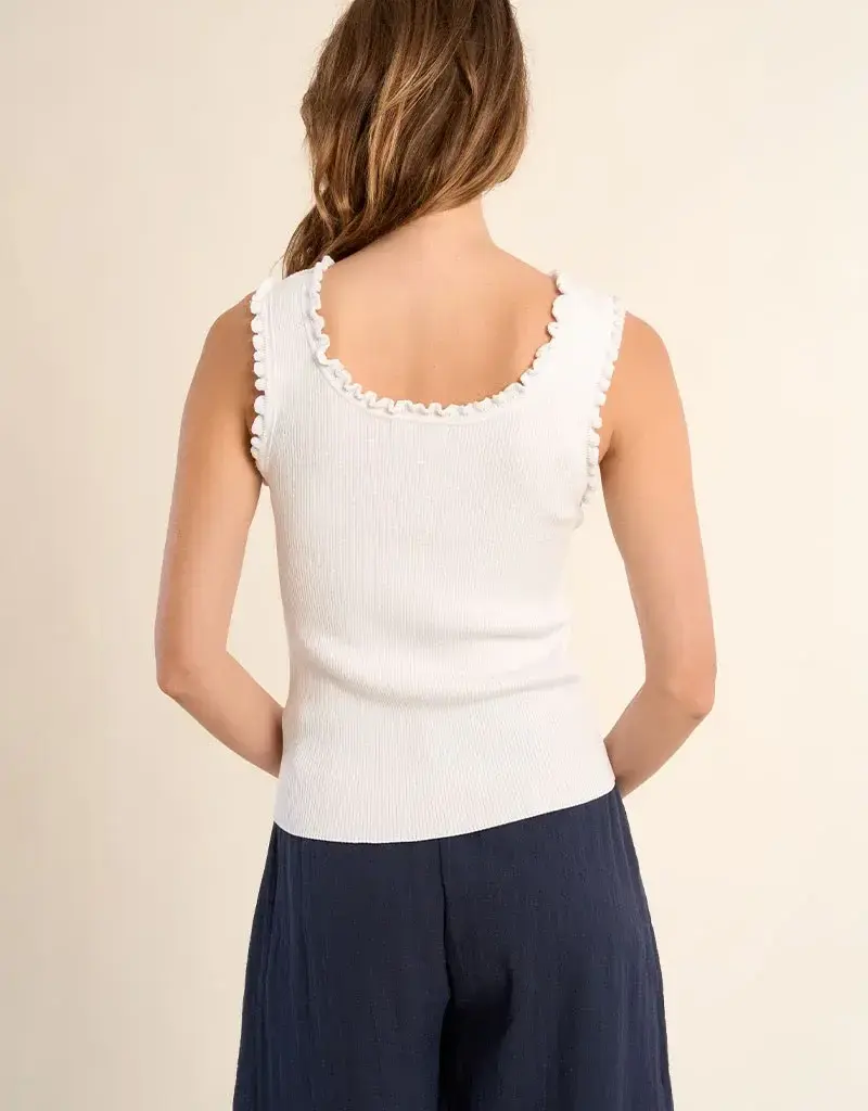 Ruffle knit tank