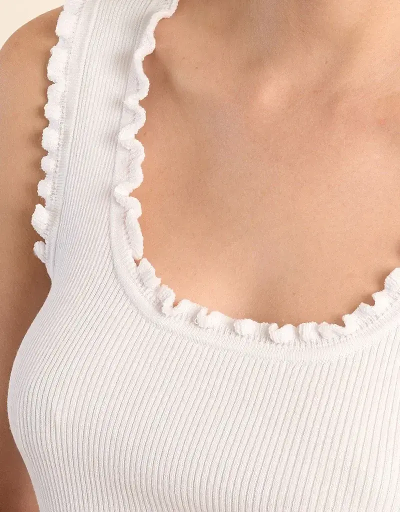 Ruffle knit tank