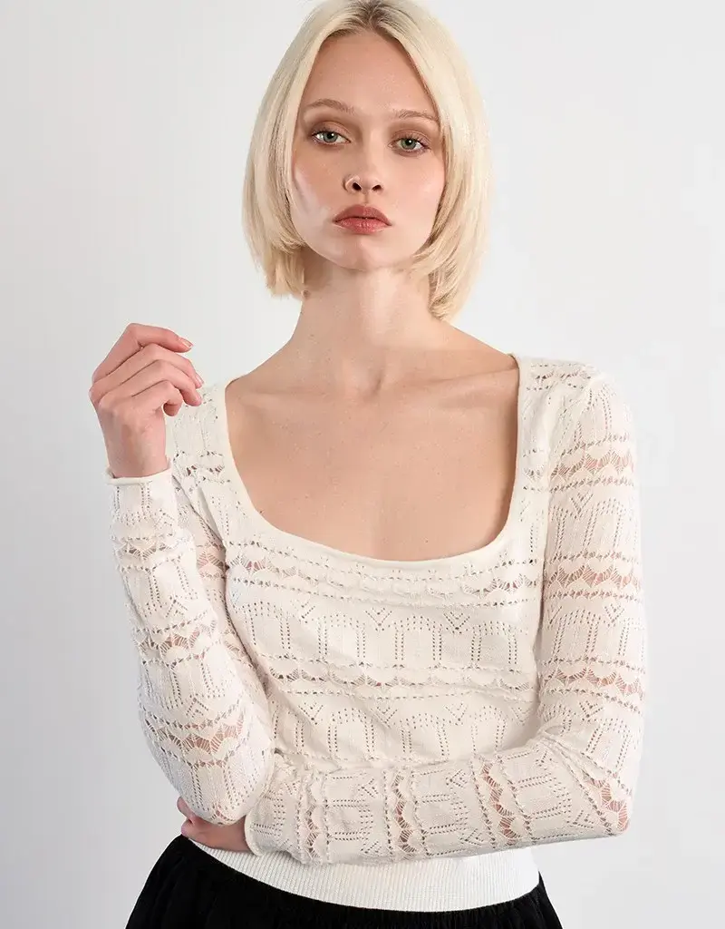 Crochet sweater top