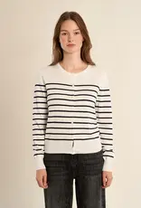 Stripe knit cardi