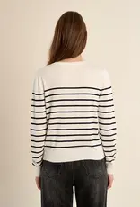 Stripe knit cardi