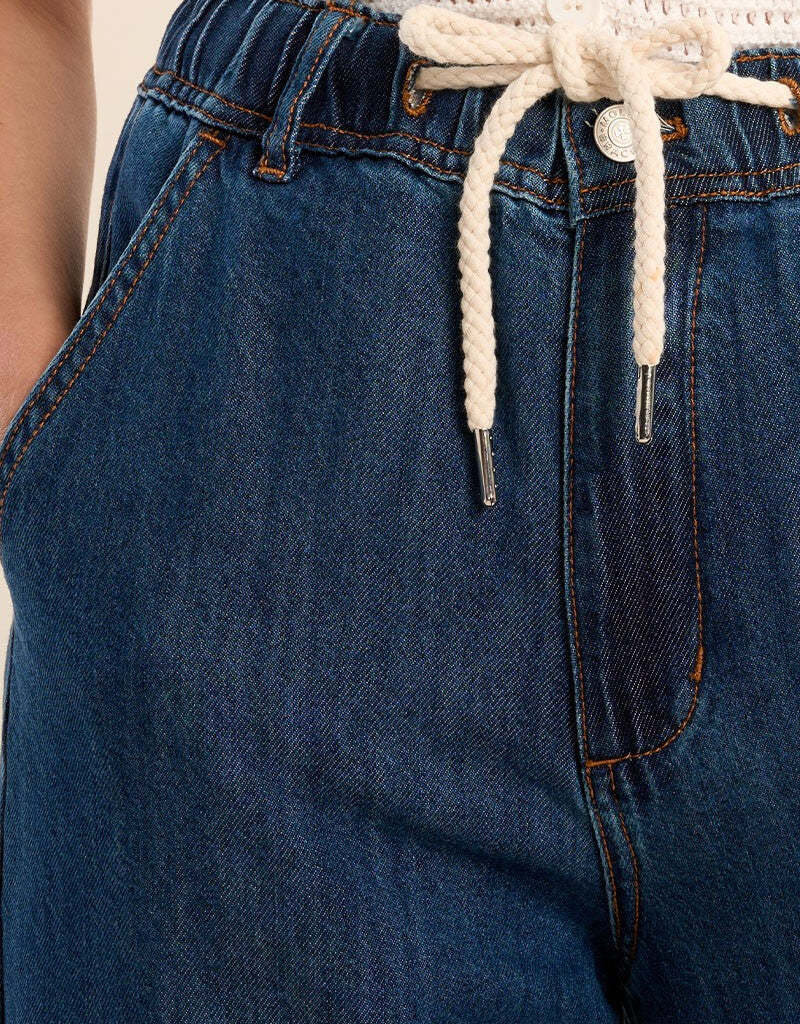 Drawstring denim