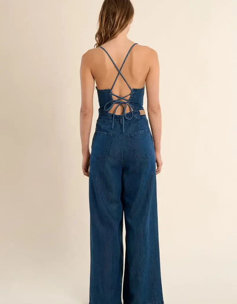 Corset back jumpsuit