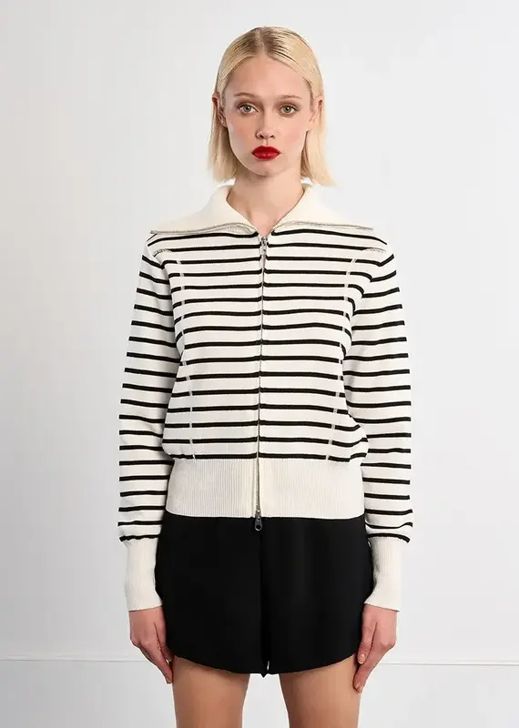 Zip up knit jacket