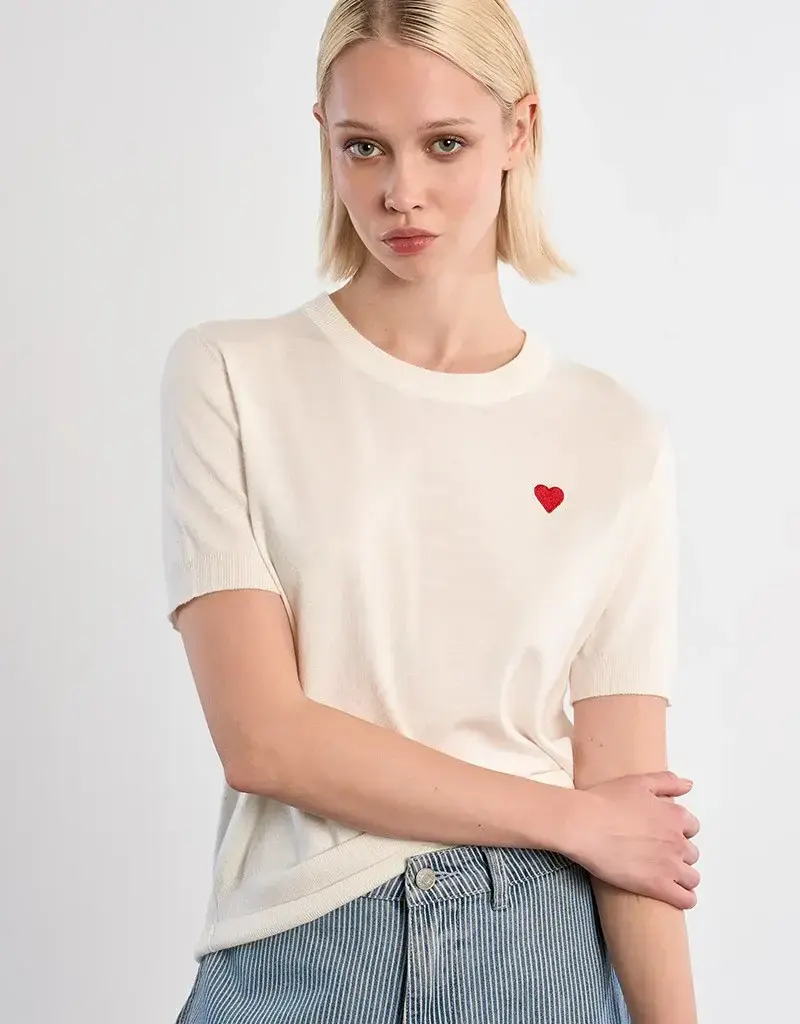Heart knit top