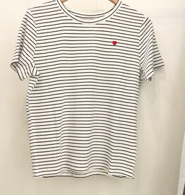 Stripe heart top