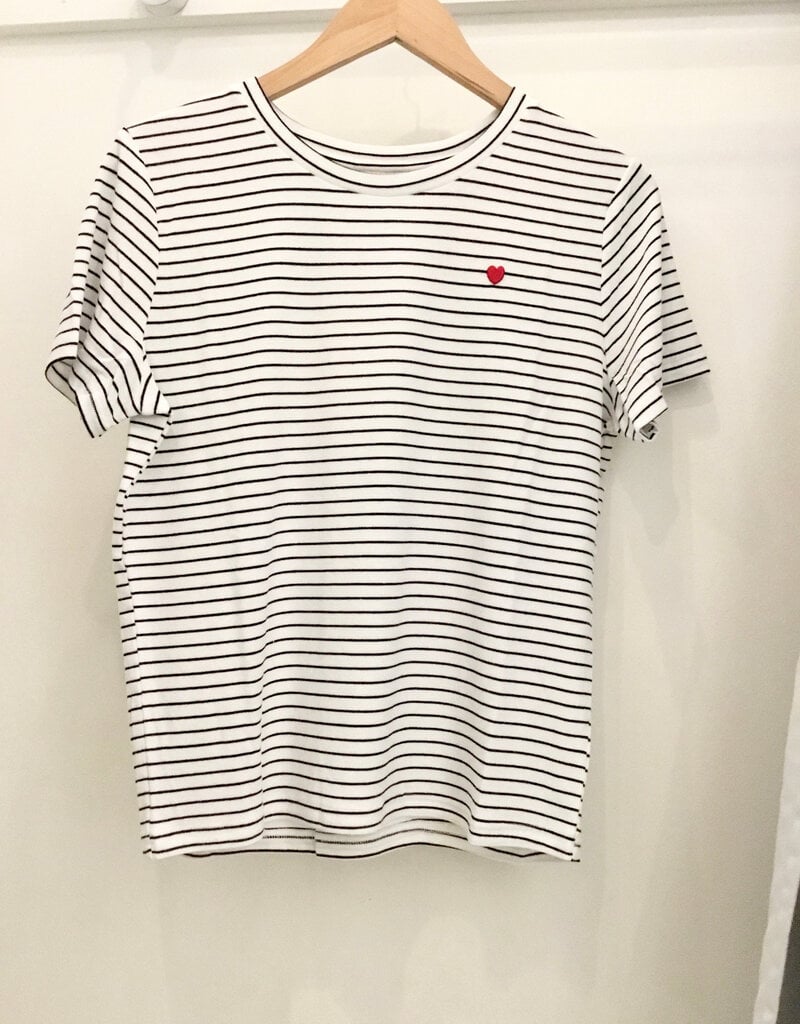 Stripe heart top