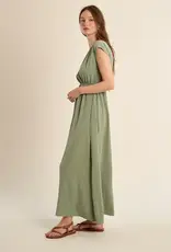 Summer v back tie dress