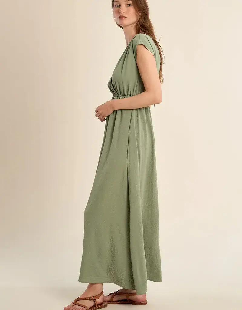 Summer v back tie dress