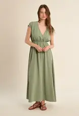 Summer v back tie dress