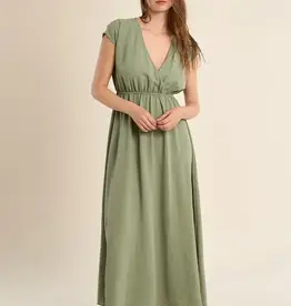 Summer v back tie dress